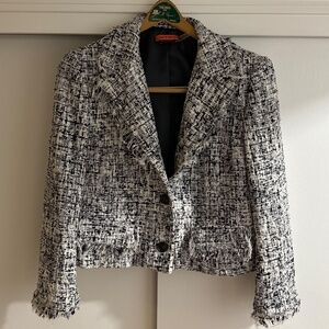 Alice and Olivia boucle cropped jacket